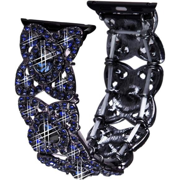 Bling Bands for Compatible with Apple Watch Ultra Iwatch Series 9 8 7 6 5 4 3 2 - Picture 3 of 7